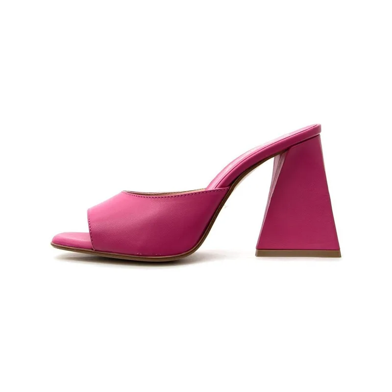 Mules Once LEATHER HIGH HEEL SANDALS WOMEN