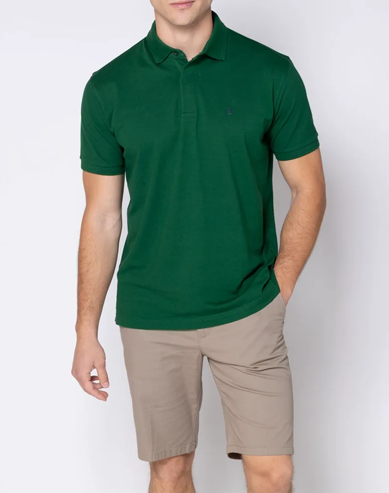 THE BOSTONIANS ΜΠΛΟΥΖΑ POLO PIQUE PIMA COTTON REGULAR 3PS1051-GREEN Green