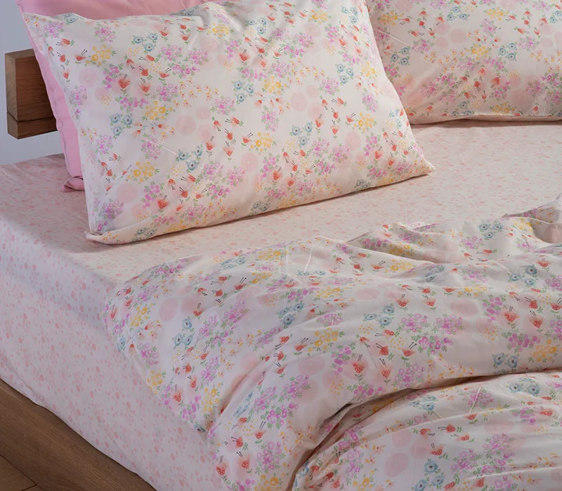 Παιδικά Σεντόνια Μονά (Σετ) Nef-Nef Homeware Blossom Day L.Pink