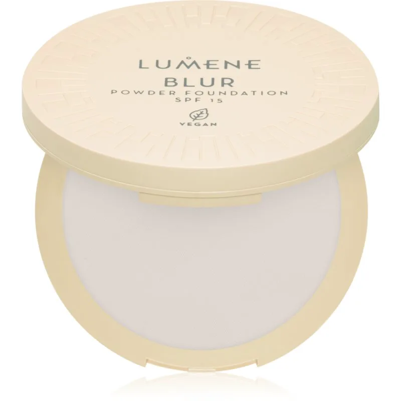 Lumene Blur συμπαγής πούδρα κα μακιγιάζ 2 σε 1 SPF 15 απόχρωση No. 0 10 γρ