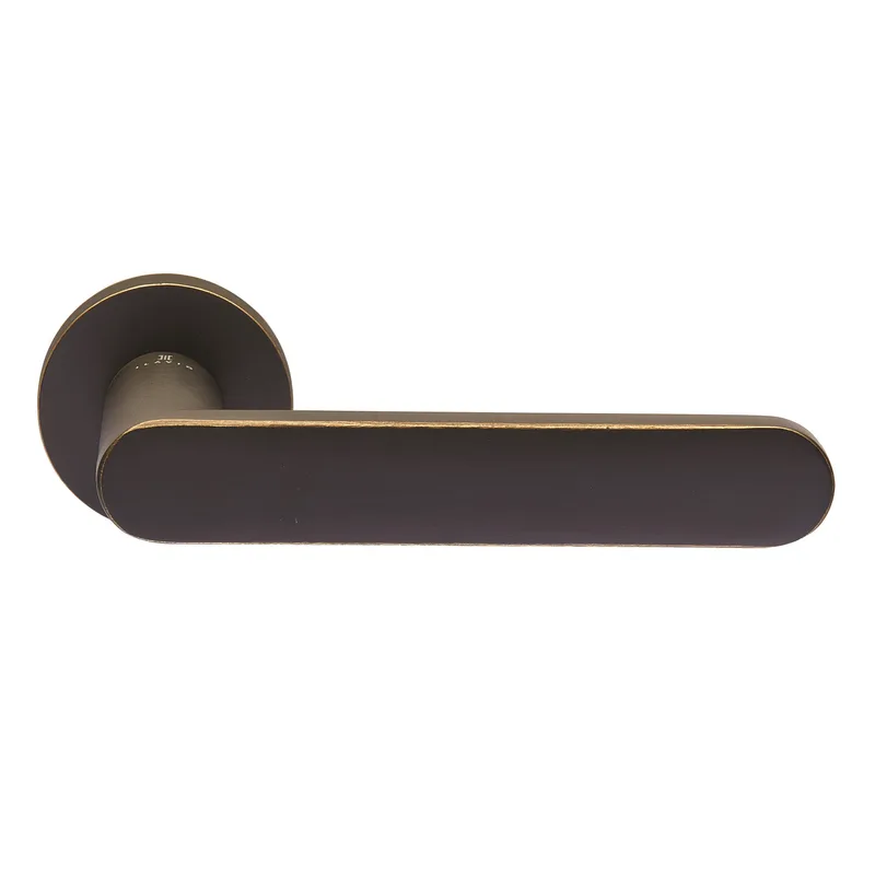 Πόμολα Πόρτας ILAVIO Χειρολαβές με ροζέτα 2261 Dark Bronze (Τεμάχιο (δεξί εξώπορτας))
