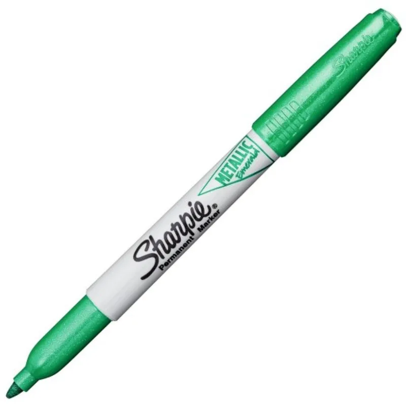 Μαρκαδόρος ανεξίτηλης γραφής Sharpie Fine 1mm Metallic - Πράσινο μεταλλικό