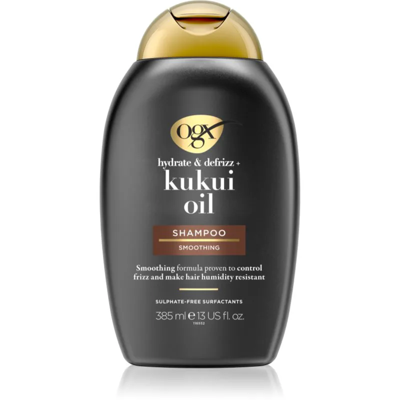 OGX Kukuí Oil ενυδατικό σαμπουάν για την αντιμετώπιση του κρεπαρίσματος μαλλιών 385 ml