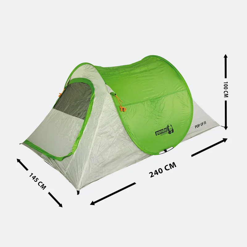 Panda Outdoor Pop Up Σκηνή Camping 3 Ατόμων 240 X 145 X 100 Cm (9000054325_46474)