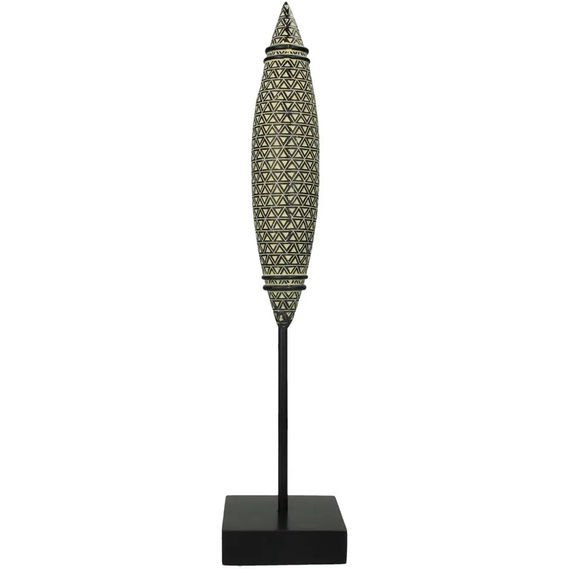 Διακοσμητικό ArteLibre Tribal Μαύρο Polyresin 10x10x45cm