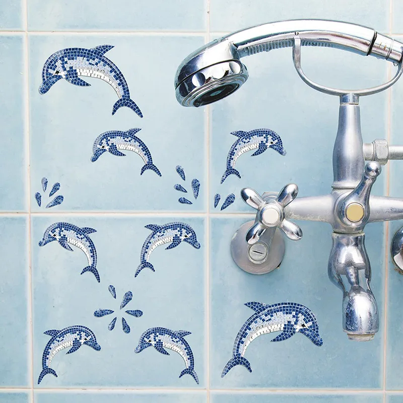 Αυτοκόλλητα Τοίχου Ango 59601 Dolphins