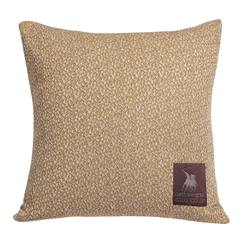 Διακοσμητικό Μαξιλάρι Polycotton 42x42εκ. Essential 2787 Greenwich Polo Club (Ύφασμα: 80% Cotton - 20% Polyester, Χρώμα: Χρυσό ) - Greenwich Polo Club - 233642422787