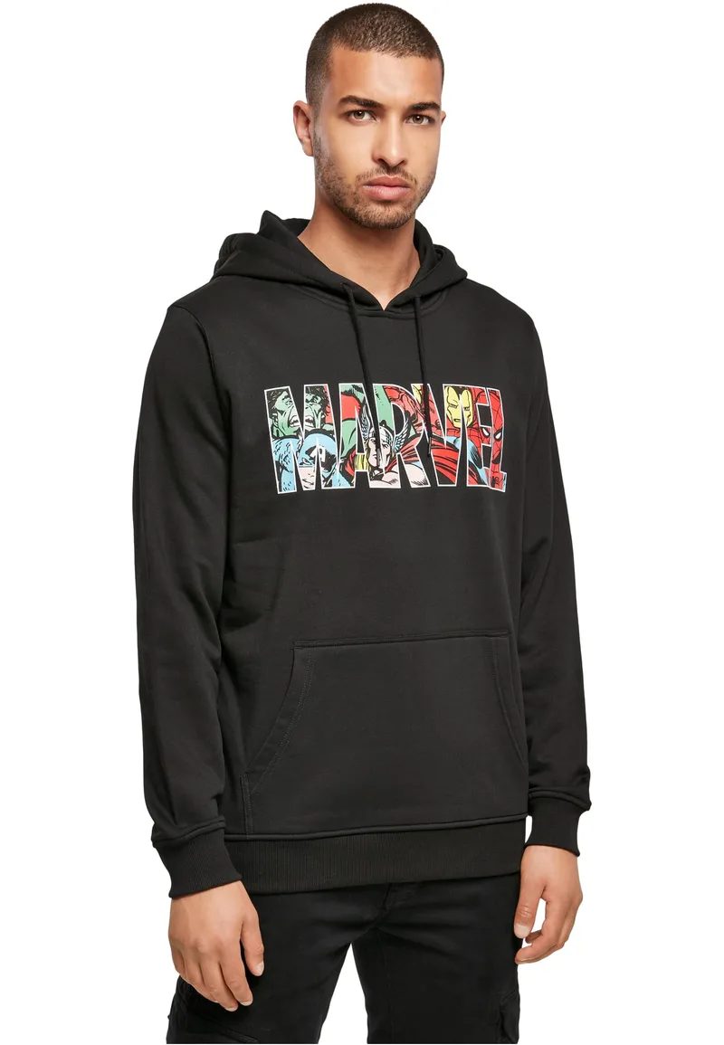 Marvel Logo Character Hoodie Merchcode MC620 Black