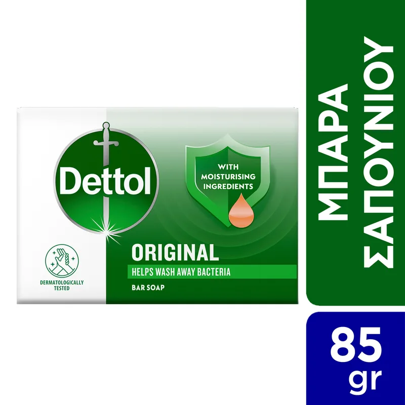 Dettol Original Bar Soap Σαπούνι σε Μορφή Μπάρας Κατά των Βακτηρίων 85g