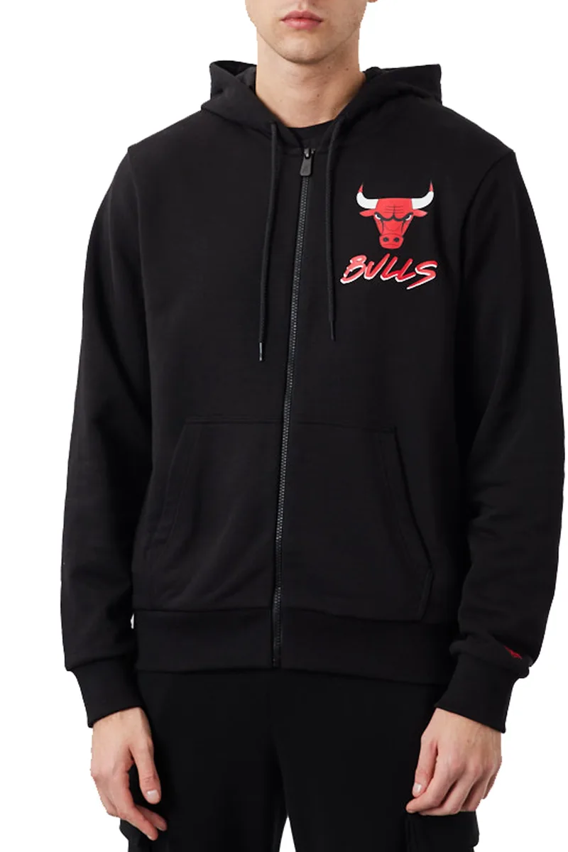 Ζακέτα New Era NBA Script Chicago Bulls Με Κουκούλα 60284698-001 Ανδρικό