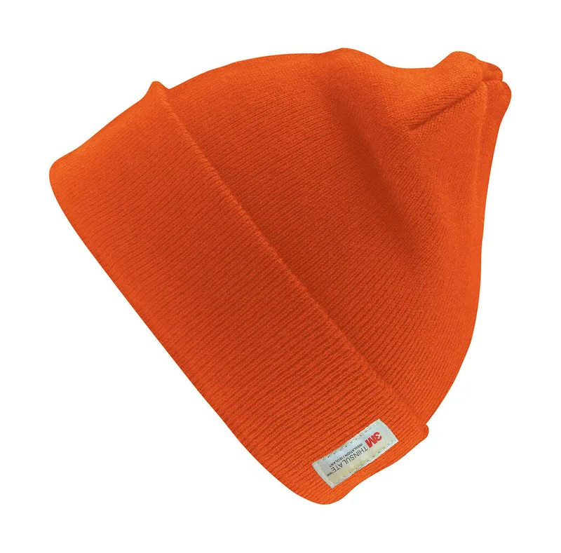 Heavyweight Thinsulate Woolly Ski Hat Result Winter Essentials RC033X Fluorescent Πορτοκαλί