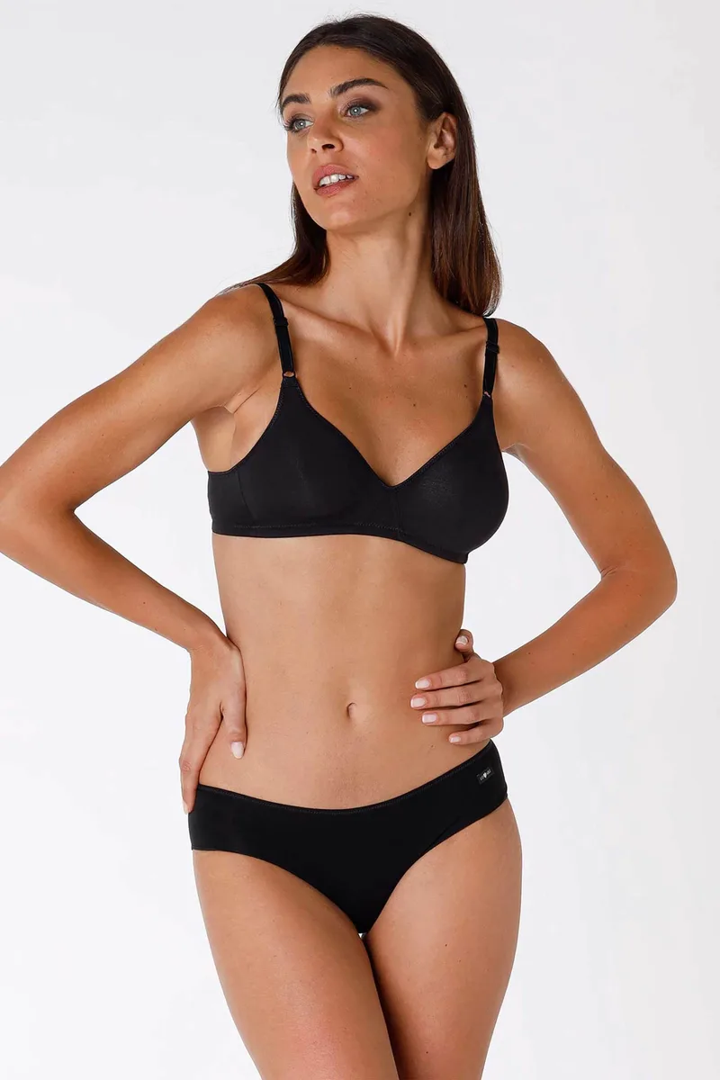 Lovable γυναικείο σουτιέν "Cotton Line Cotton" Cup B - LOV-L1604-B Μαύρο