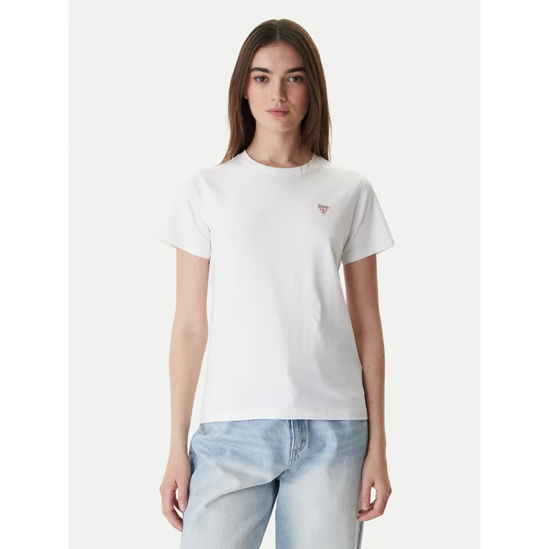 Guess Jeans T-Shirt W4YI10 J1314 Λευκό Regular Fit
