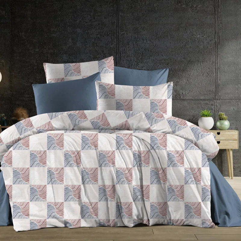 Σεντόνια Υπέρδιπλα (Σετ 220x240) Dimcol Κλεοπάτρα 610 Blue - Red