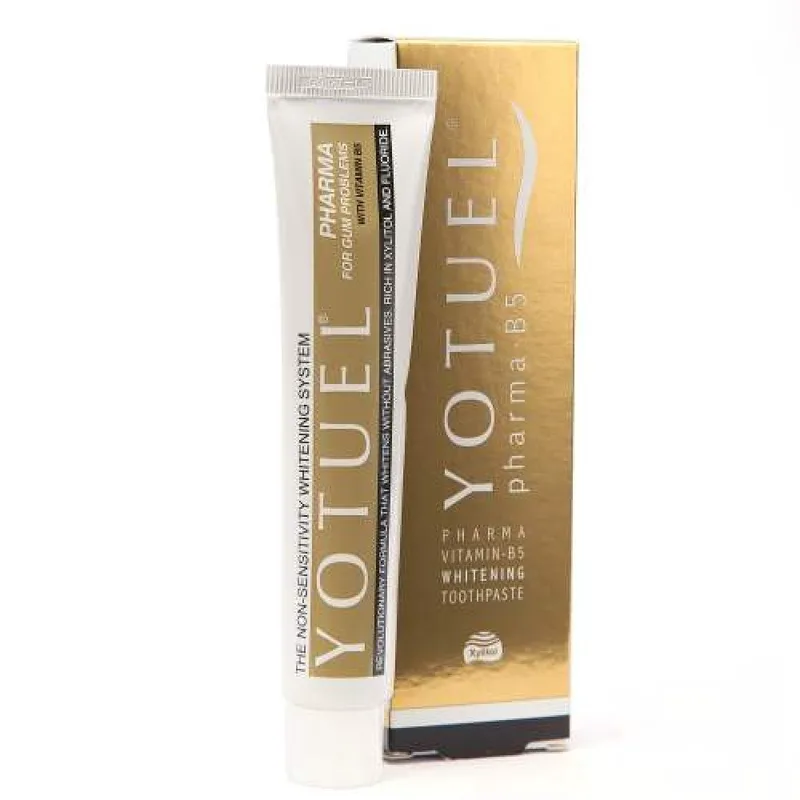 Yotuel Pharma B5 Whitening Toothpaste Λευκαντική Οδοντόκρεμα Καθημερινής Χρήσης που Βοηθά στην Προστασία των Ούλων με Φυσικά Ένζυμα & Βιταμίνη Β5 50ml