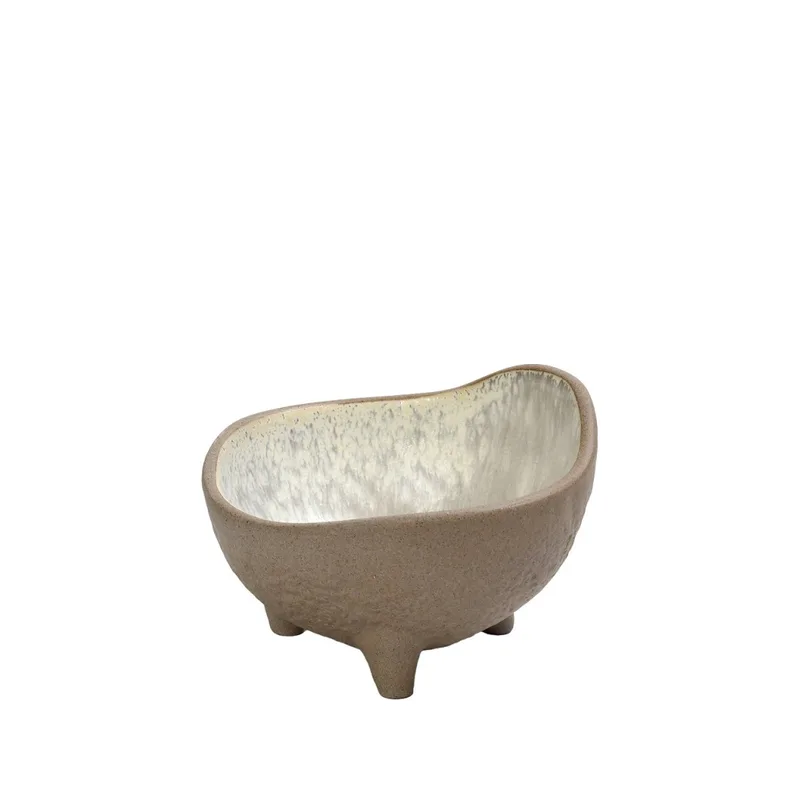 Μπωλάκι Σερβιρίσματος Με Πόδι Stoneware Μπεζ Spirit ESPIEL 13,5x13x8,8εκ. NIC710K1 (Χρώμα: Μπεζ, Υλικό: Stoneware) - ESPIEL - NIC710K1