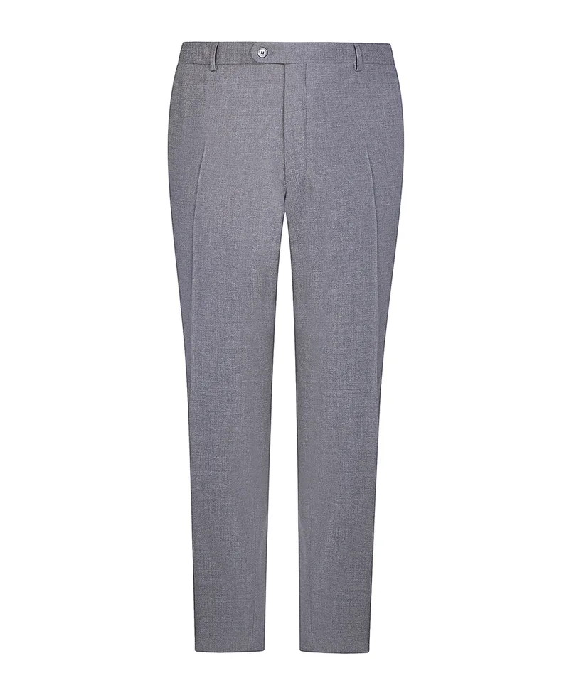 Kaiser Ηoff PLUS SIZE Ανδρικό Παντελόνι Wool Superfine σε Γκρι