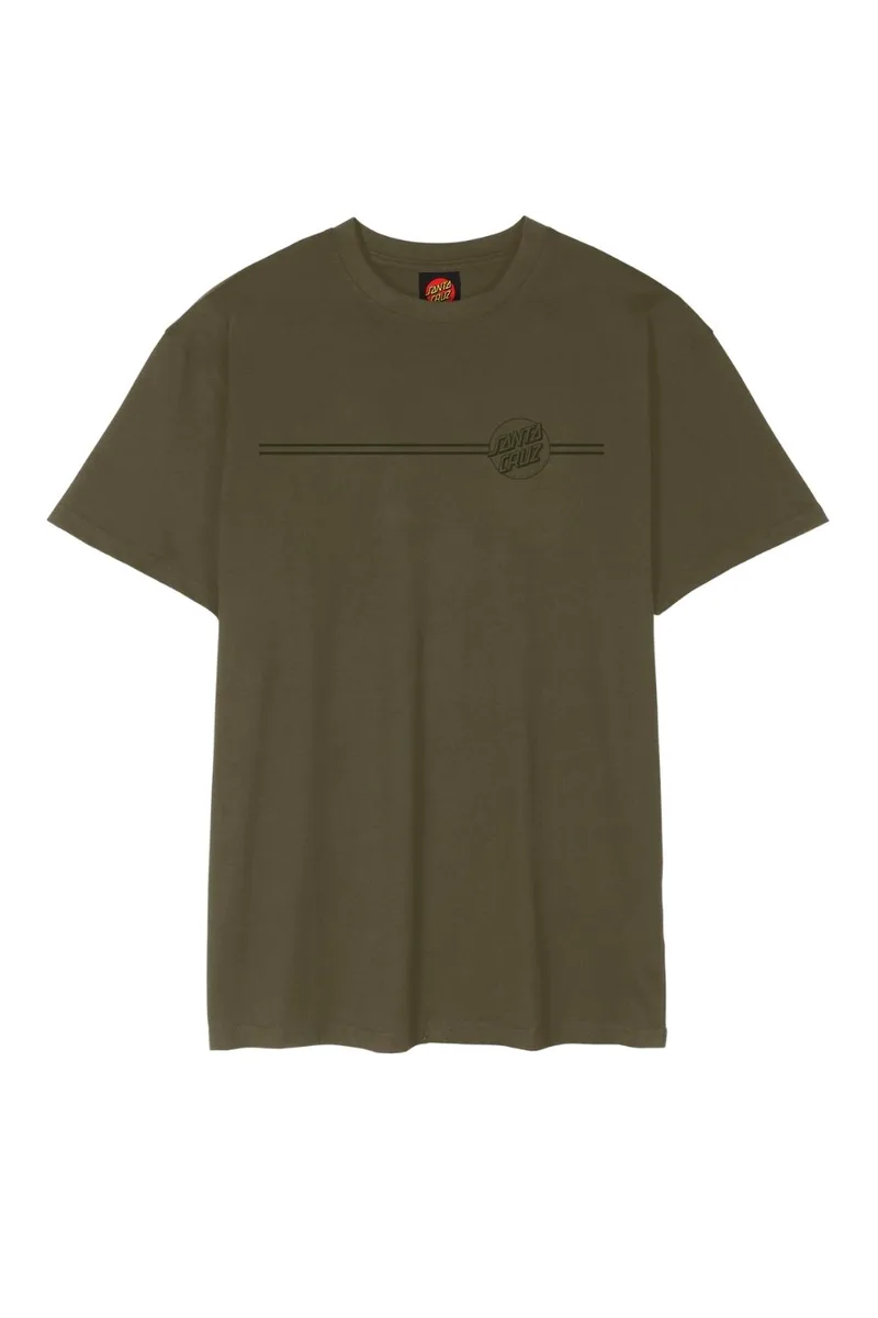 SANTA CRUZ T-Shirts Tonal Opus Dot Stripe T-Shirt - ΠΡΑΣΙΝΟ-SCA-TEE-12424-GREEN