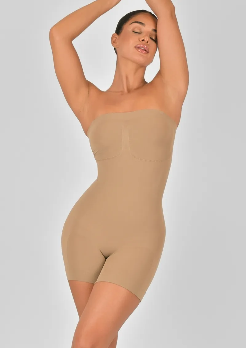 HiSculpt Αόρατο Strapless Κορμάκι - Μπεζ