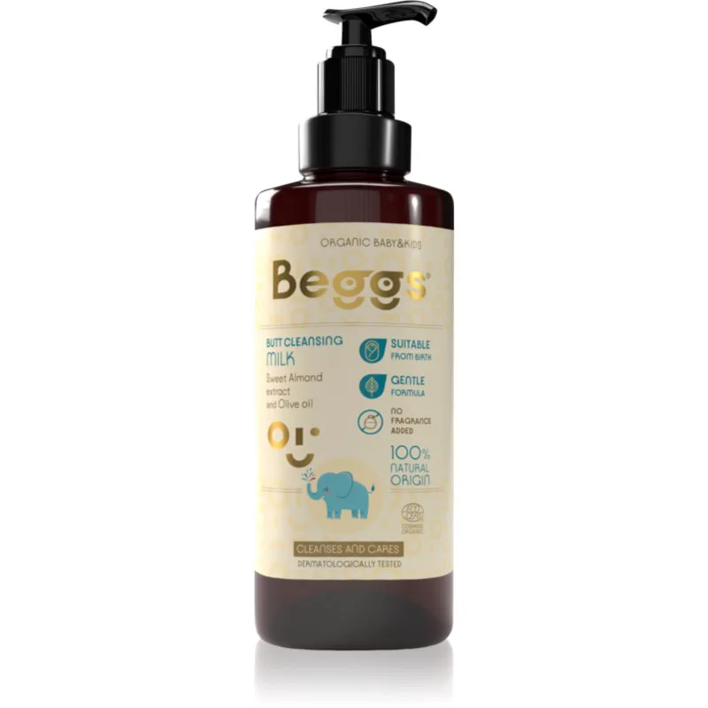 Beggs Organic Baby & Kids Butt Cleansing Milk γαλάκτωμα καθαρισμού για μωρά και παιδιά 200 ml