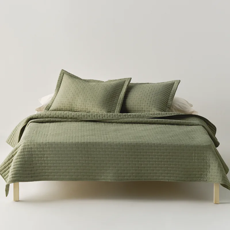Κουβερλί Μονό (Σετ 160x240) Kentia Loft Mason 02 Olive Green