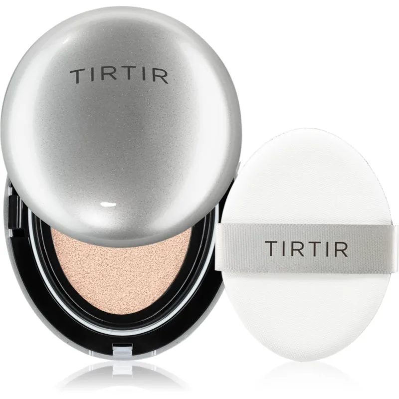 TIRTIR Mask Fit Aura Cushion Mini ενυδατικό make-up σε σφουγγαράκι για λαμπρή επιδερμίδα απόχρωση 21C Cool Ivory 4.5 γρ
