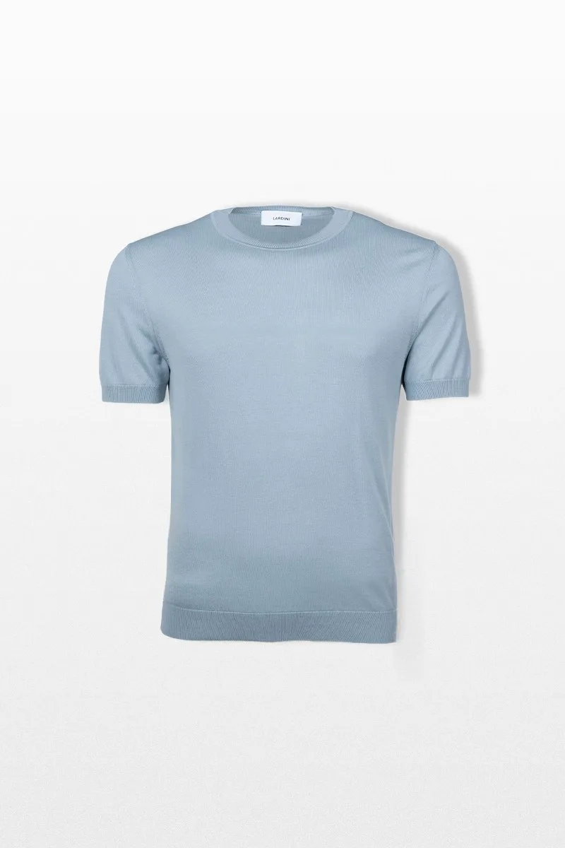 LARDINI Ανδρικό Μπλε Crew Neck T-Shirt