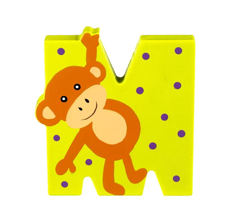 Ξύλινο Γράμμα M Alphabet Letters Πορτοκαλί Tree Toys