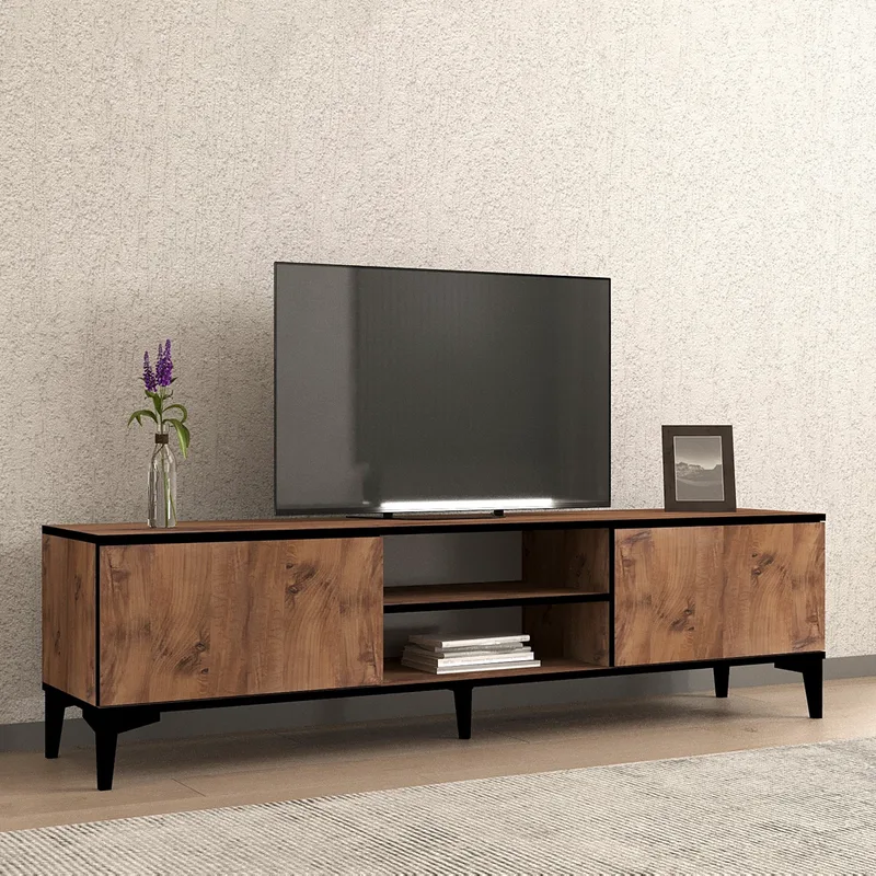 Βάση Τηλεόρασης Begi - Atlantic Pine, Black 835Puq6219 (180x49,6x40)