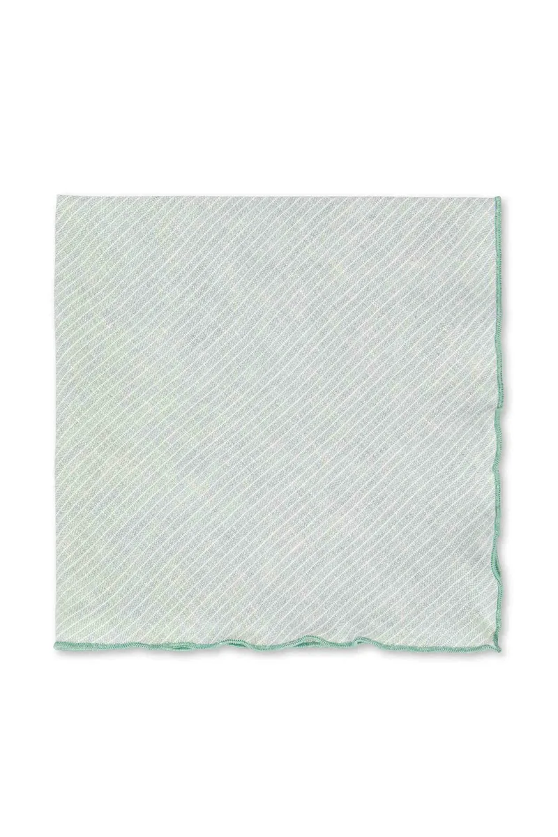 Coincasa πετσέτα φαγητού λινή με contrast τελείωμα 42 x 42 cm - 007409703 Πετρόλ