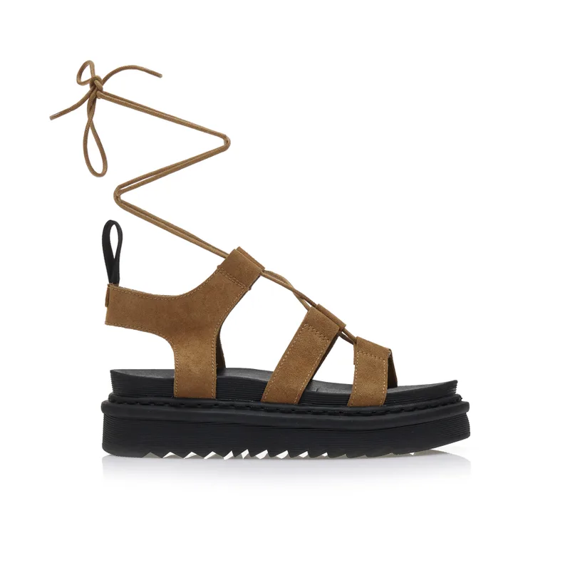 Flatforms κάμελ σουέτ με ιδιαίτερο δέσιμο ΚΑΜΕΛ