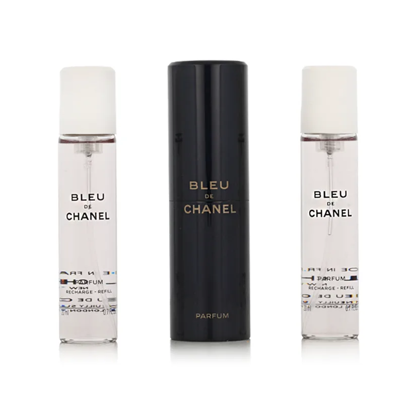 Chanel Bleu de Chanel Parfum vreckový sprej plniteľný 20 ml + Parfum náplň 2 x 20 ml (man) 60 ml