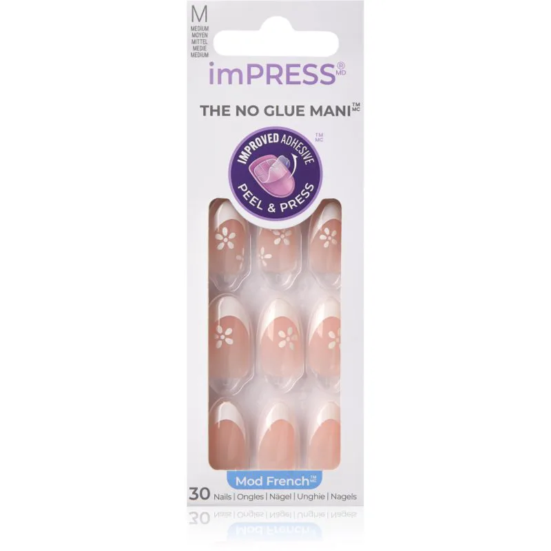 KISS imPRESS The No Glue Mani Ψεύτικα νύχια αυτοκόλλητα Fearless 30 τμχ