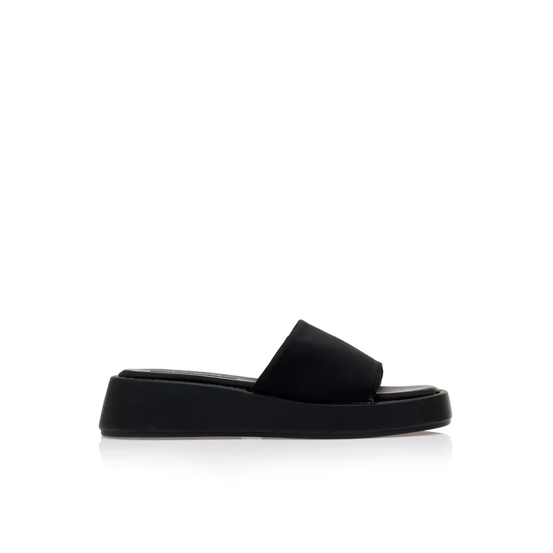 Flatforms μαύρα υφασμάτινα ΜΑΥΡΟ