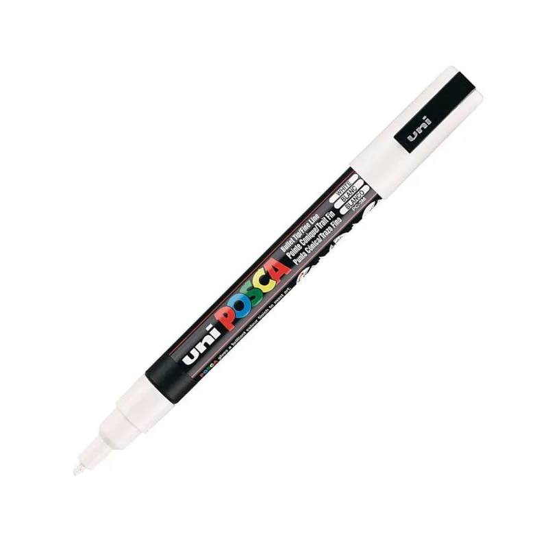 Μαρκαδόρος Posca Fine PC-3M White 1.3mm Uni-Ball