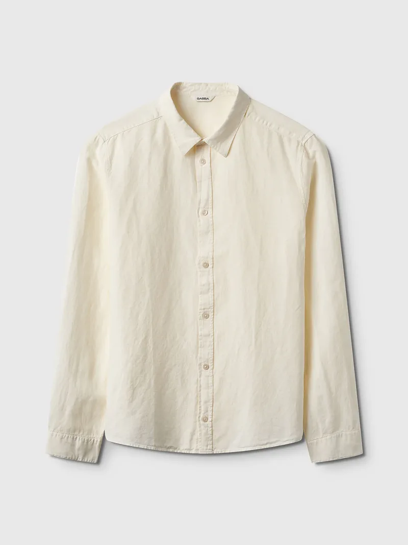 Gabba - Πουκάμισο Ανδρικό Costa Linen LS-Egret