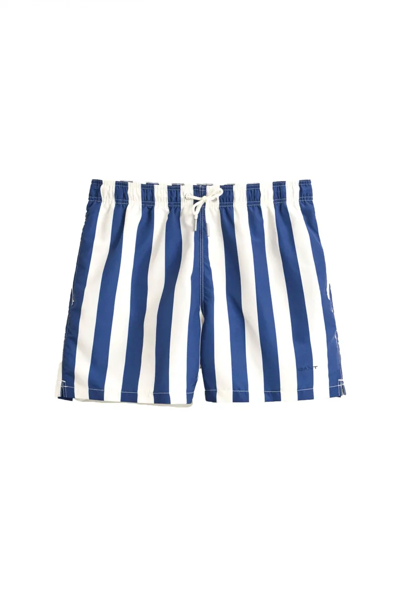 GANT ΜΑΓΙΩ ΡΙΓΕ BLOCK STRIPED SWIM SHORTS ΜΠΛΕ-ΕΚΡΟΥ