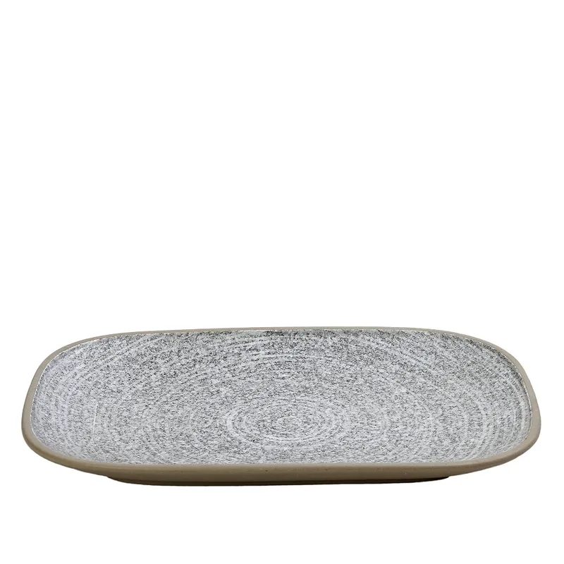 Πιατέλα Σερβιρίσματος Stoneware Γκρι Corsica ESPIEL 33,5x23x2,6εκ. VRA106K1 (Χρώμα: Γκρι, Υλικό: Stoneware) - ESPIEL - VRA106K1
