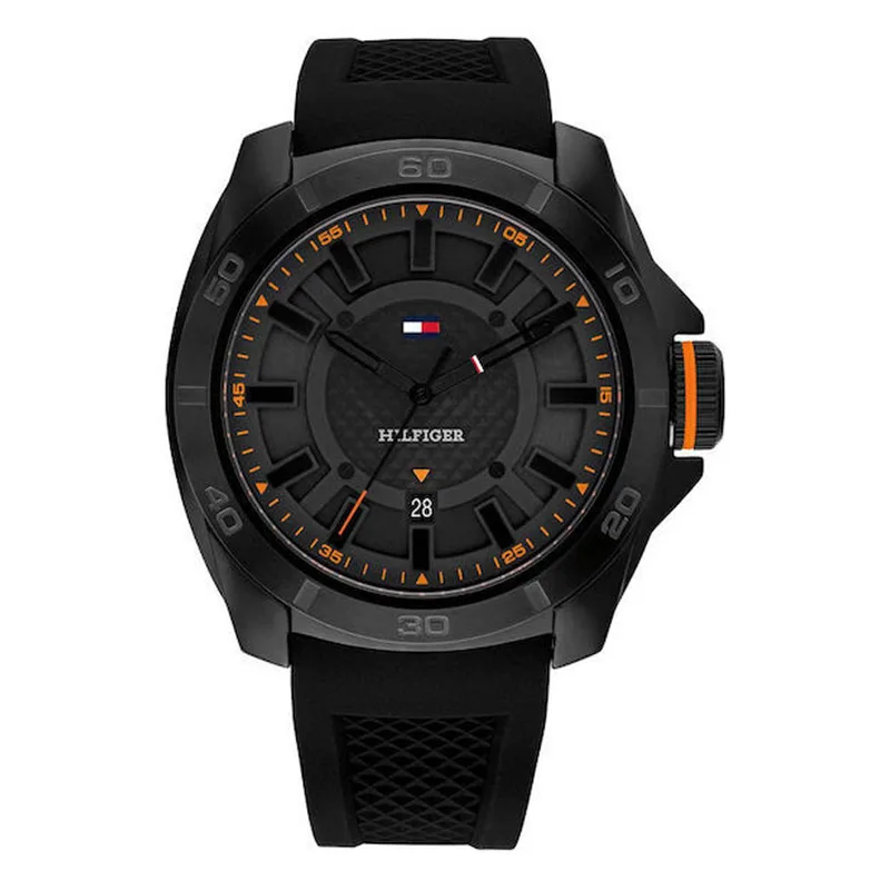 TOMMY HILFIGER Windsurf Black Rubber Strap 1792137