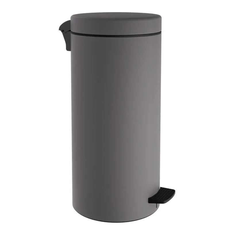 Χαρτοδοχείο 20 Lit, Soft Close - Matt Concrete Grey, Pam & Co, Ø25 x H55 (cm), 20310-163