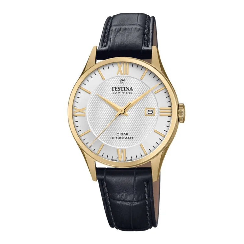 FESTINA Black Leather Strap F20010/2