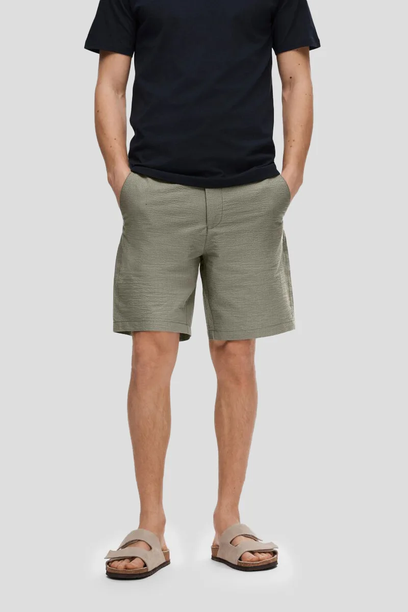 SELECTED HOMME Ανδρικό Πράσινο Seersucker Shorts