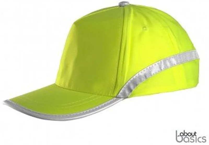 Πεντάφυλλο ανακλαστικό καπέλο Flash About Basics 00838 Yellow