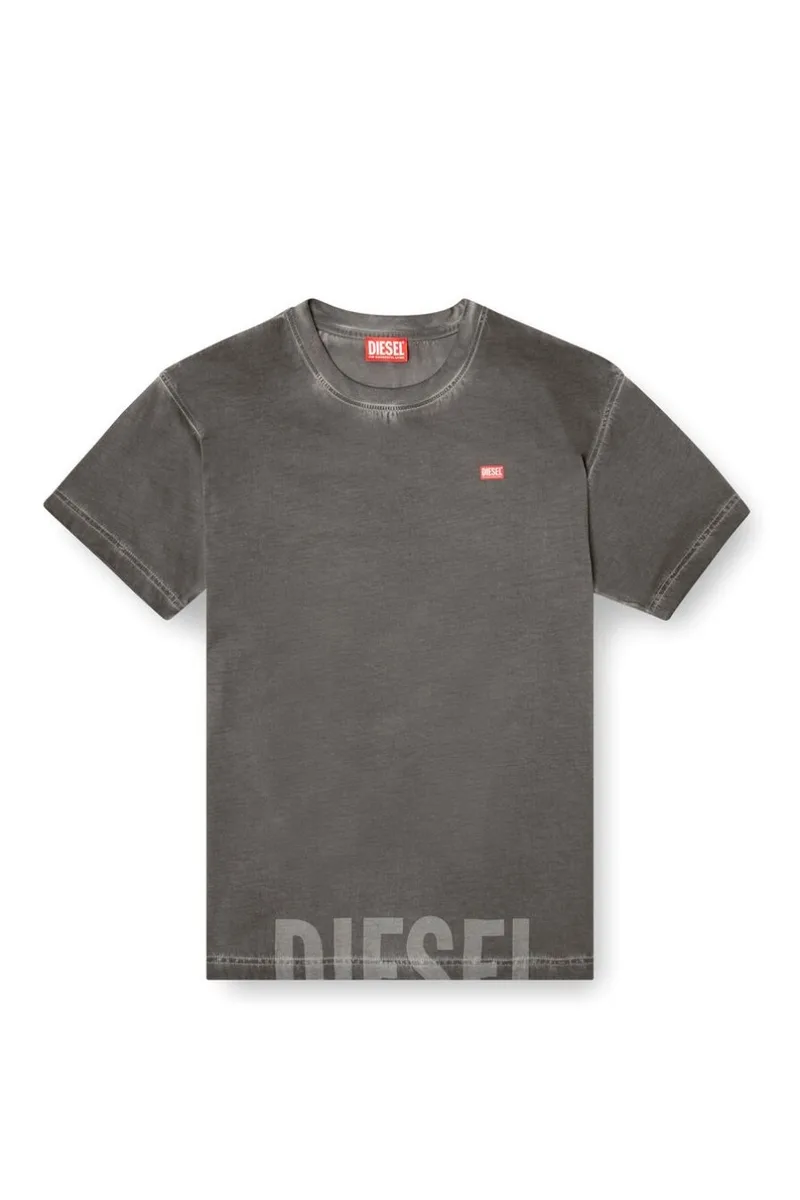 Diesel T-Norm-T7 Ανδρικό T-Shirt - Ξεβαμμένο Γκρι-S26A187390IKBQ
