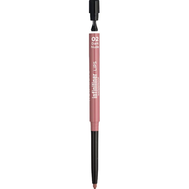 Mon Reve Infiniliner Lips Waterproof Αδιάβροχο Μολύβι Χειλιών με Λεπτή Μύτη Μακράς Διάρκειας του Προσφέρει Έντονο Χρώμα & Παραμένει Σταθερό για Ώρες 0,3g - 02 Dark Nude