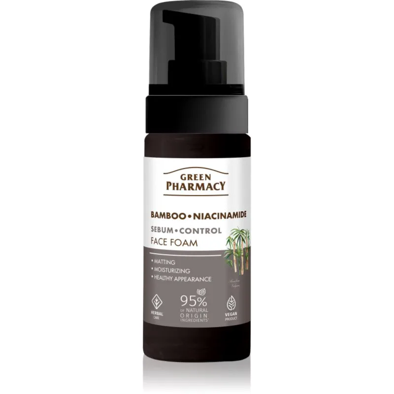 Green Pharmacy Bamboo & Niacinamide Face Foam καθαριστικός αφρός προσώπου 150 ml