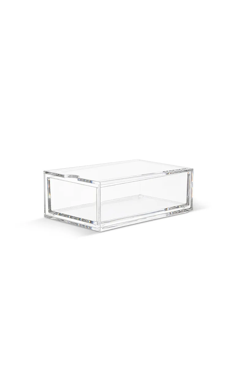 Coincasa πλαστική θήκη κοσμημάτων με συρτάρι 11 x 6 x 16 cm - 007255174 Διάφανο
