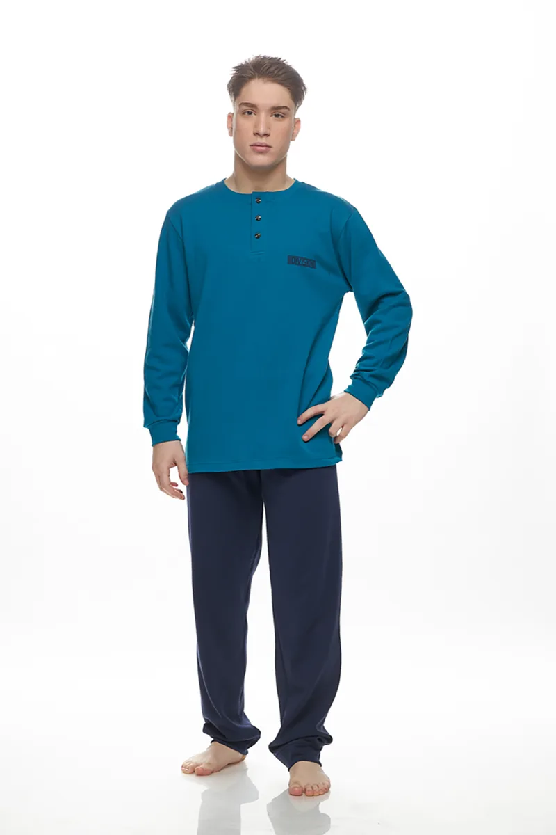 Galaxy Ανδρική χειμερινή πυτζάμα με πατιλέτα-Plus Size (4XL-6XL)-799-25c