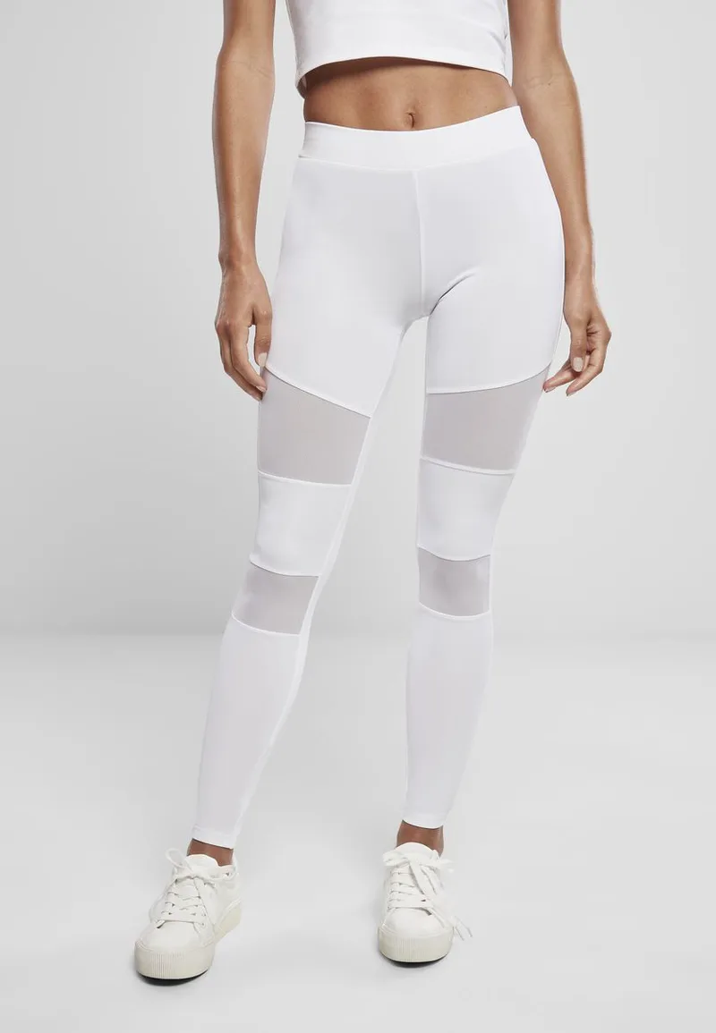 Ladies Tech Mesh Leggings Urban Classics TB1174 White