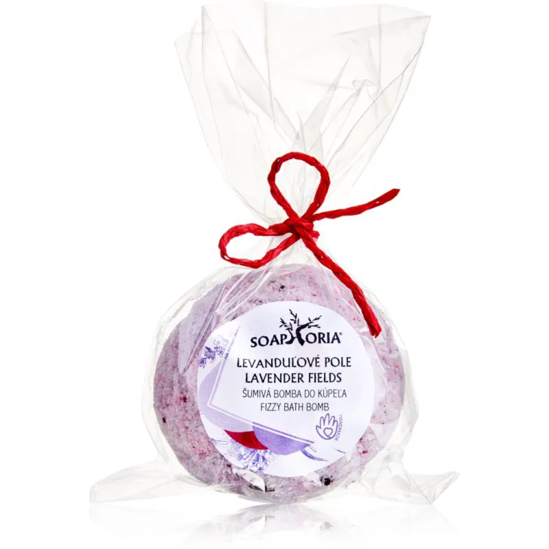 Soaphoria Lavender Fields Fizzy Bath Bomb βόμβα/μπάλα μπάνιου με αναγεννητικό αποτέλεσμα 85 γρ